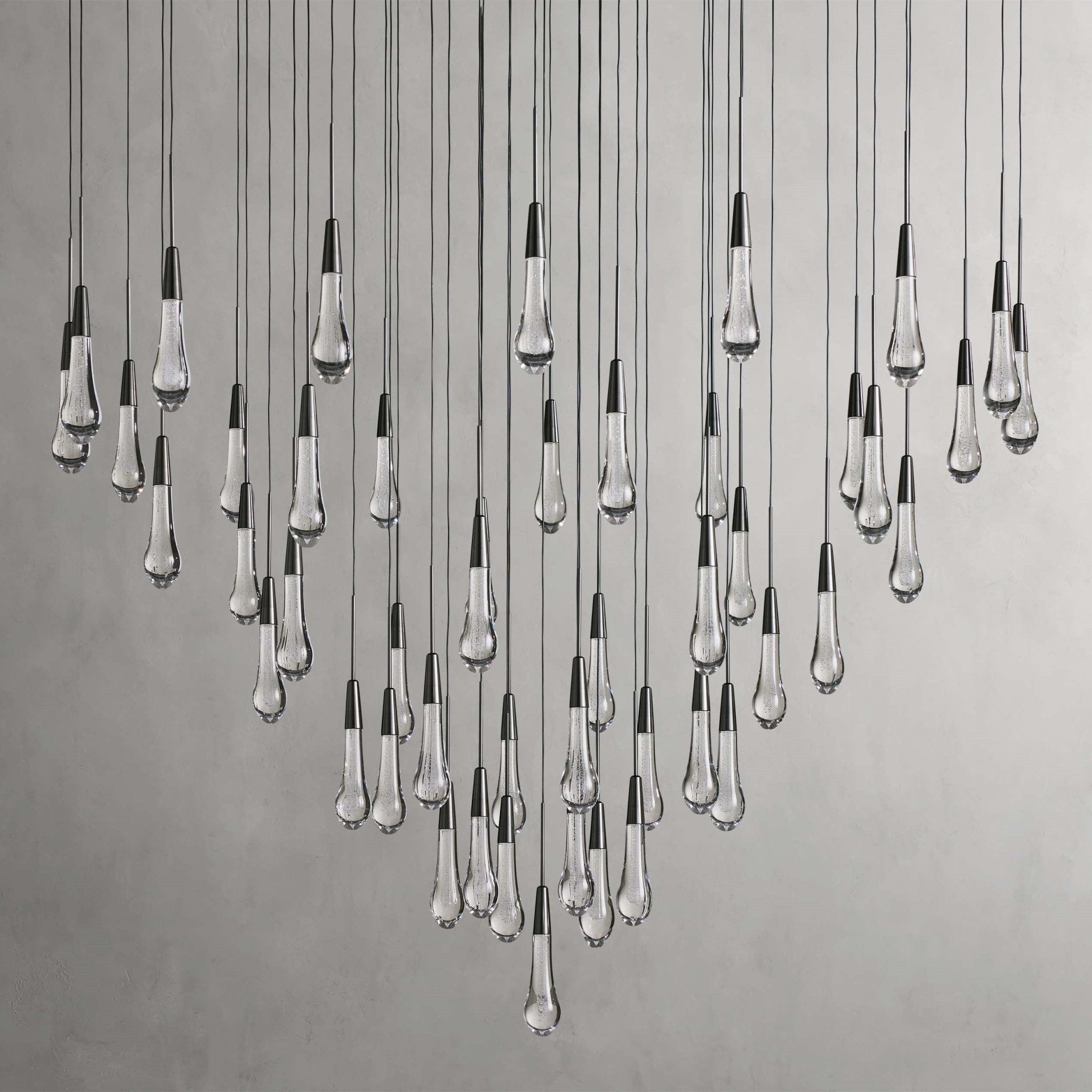 Soltaire Modern 17'' 24'' 36'' 58'' Round Chandelier Lighting - cyranlamps