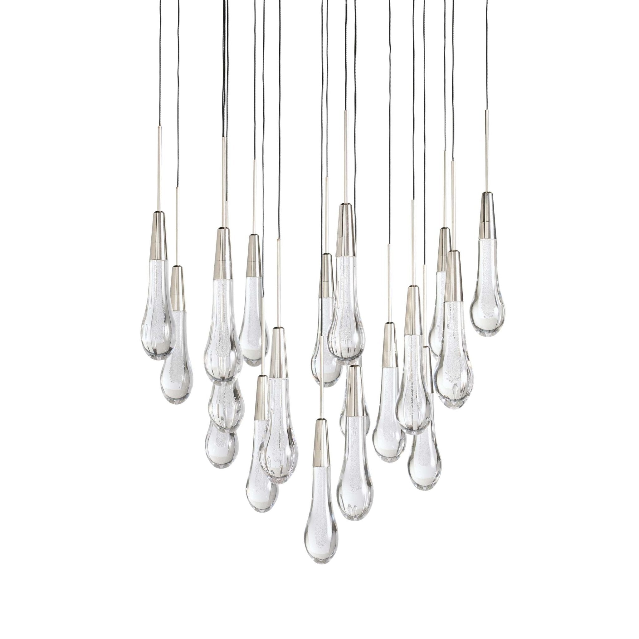 Soltaire Modern 17'' 24'' 36'' 58'' Round Chandelier Lighting - cyranlamps