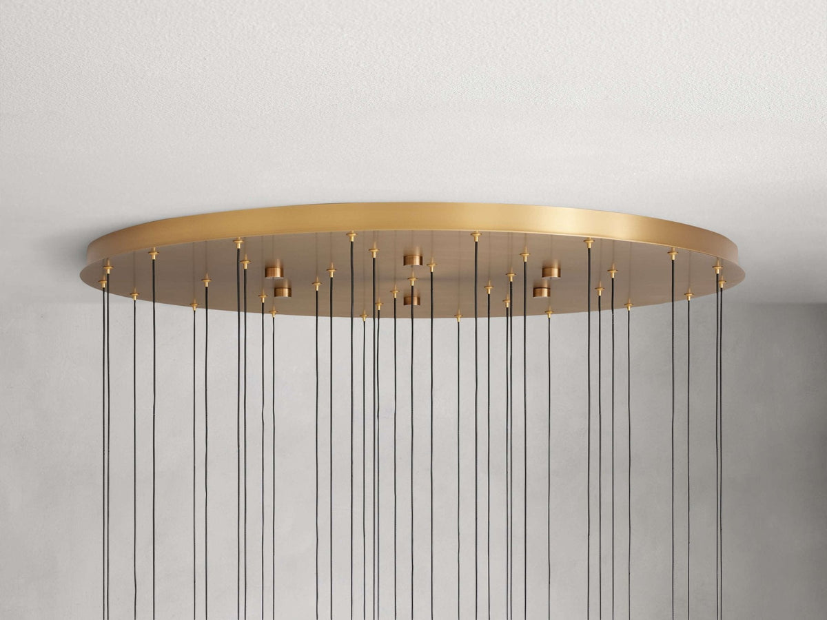 Soltaire Modern 17'' 24'' 36'' 58'' Round Chandelier Lighting - cyranlamps