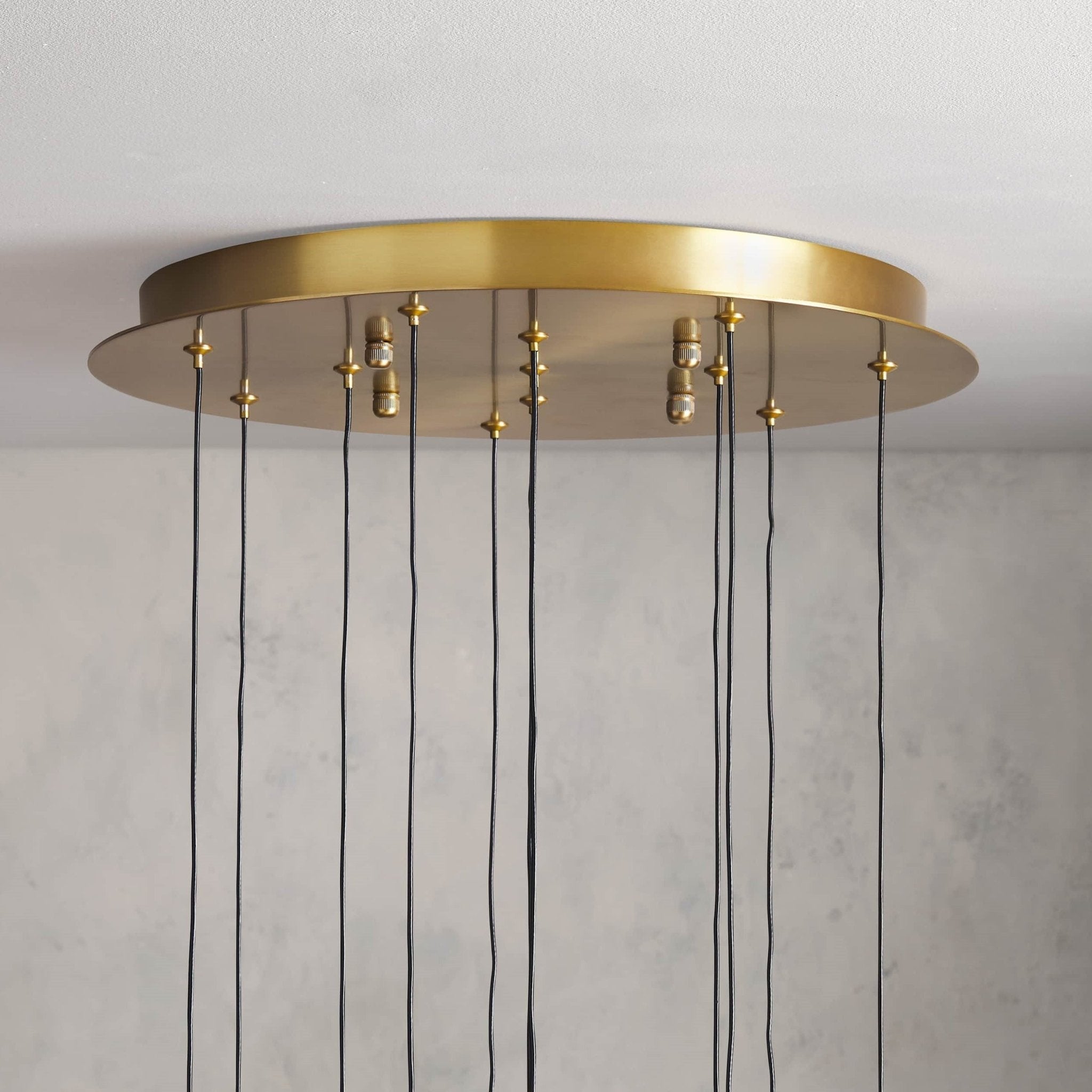 Soltaire Modern 17'' 24'' 36'' 58'' Round Chandelier Lighting - cyranlamps