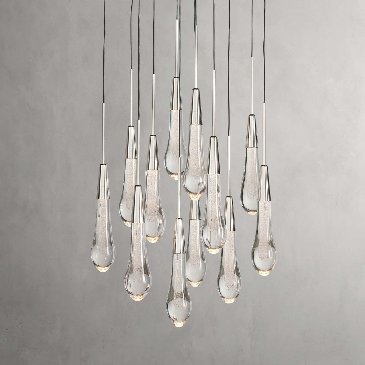 Soltaire Modern 17'' 24'' 36'' 58'' Round Chandelier Lighting - cyranlamps