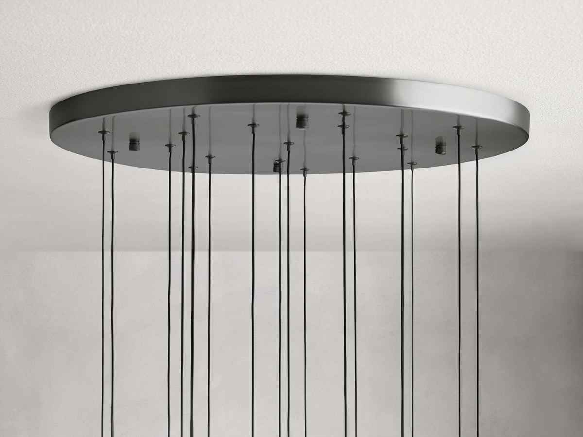 Soltaire Modern 17'' 24'' 36'' 58'' Round Chandelier Lighting - cyranlamps