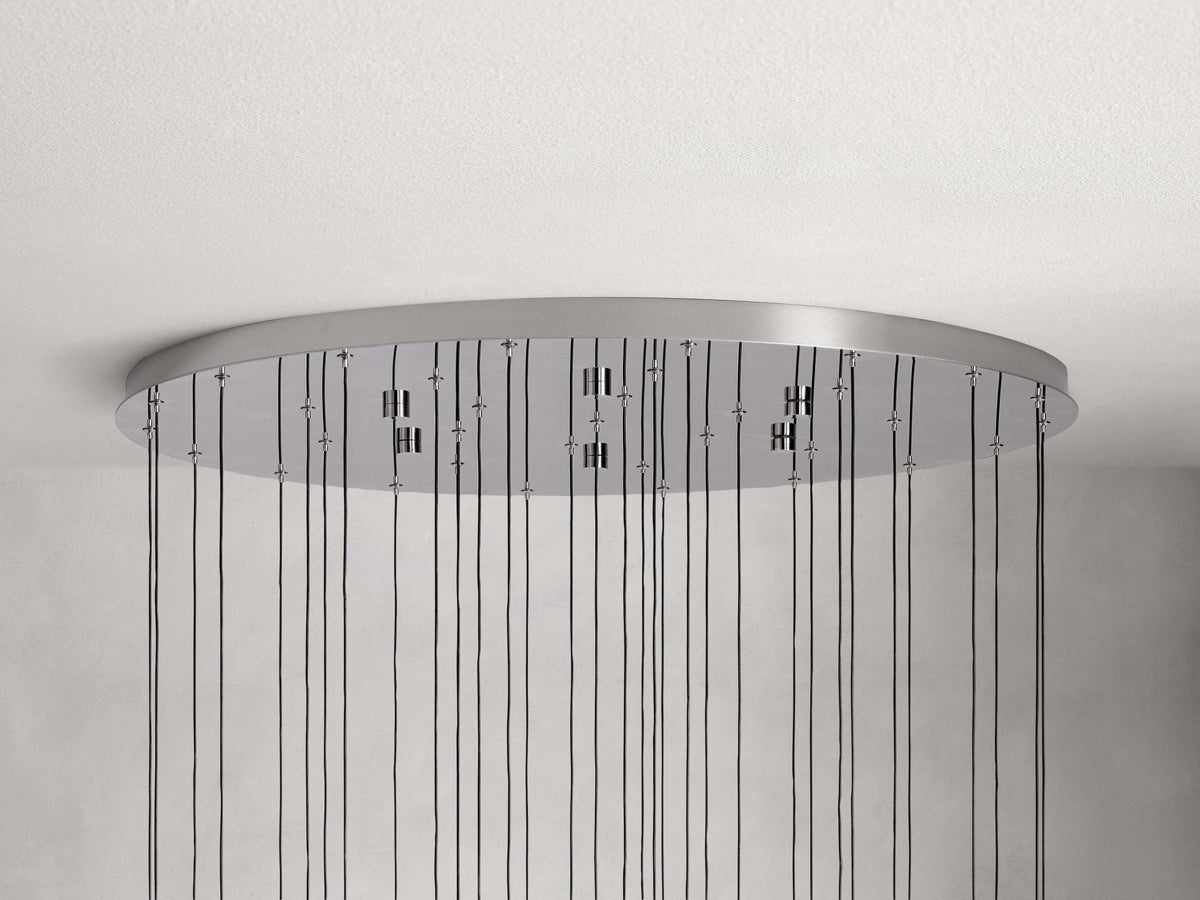 Soltaire Modern 17'' 24'' 36'' 58'' Round Chandelier Lighting - cyranlamps