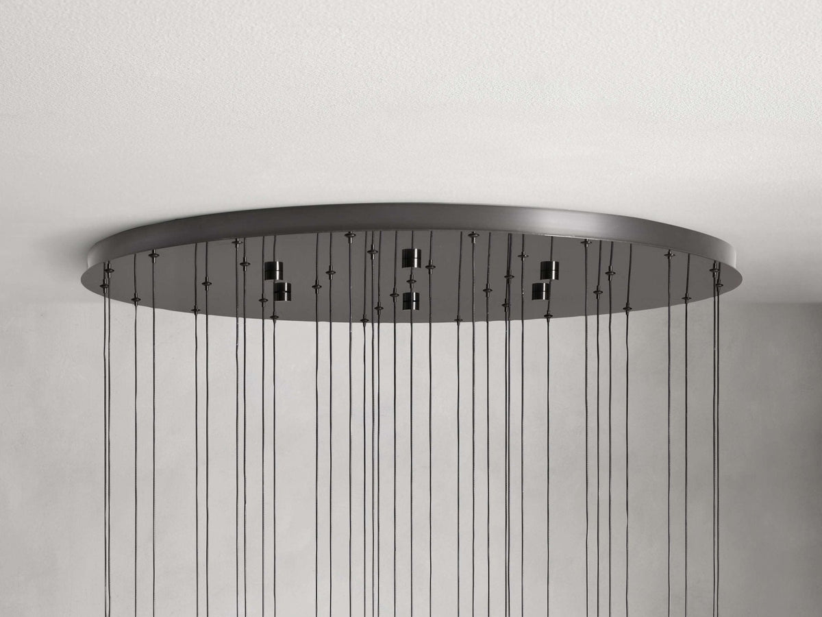 Soltaire Modern 17'' 24'' 36'' 58'' Round Chandelier Lighting - cyranlamps