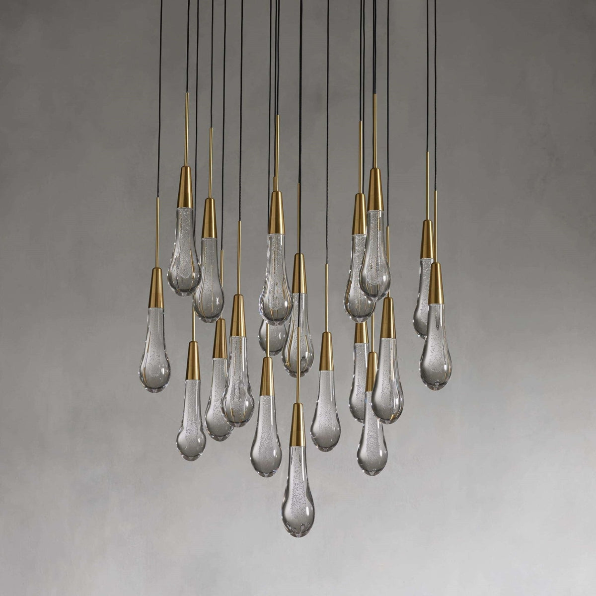 Soltaire Modern 17'' 24'' 36'' 58'' Round Chandelier Lighting - cyranlamps