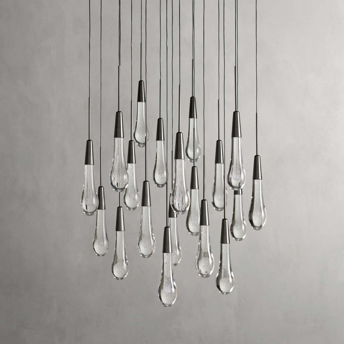 Soltaire Modern 17'' 24'' 36'' 58'' Round Chandelier Lighting - cyranlamps