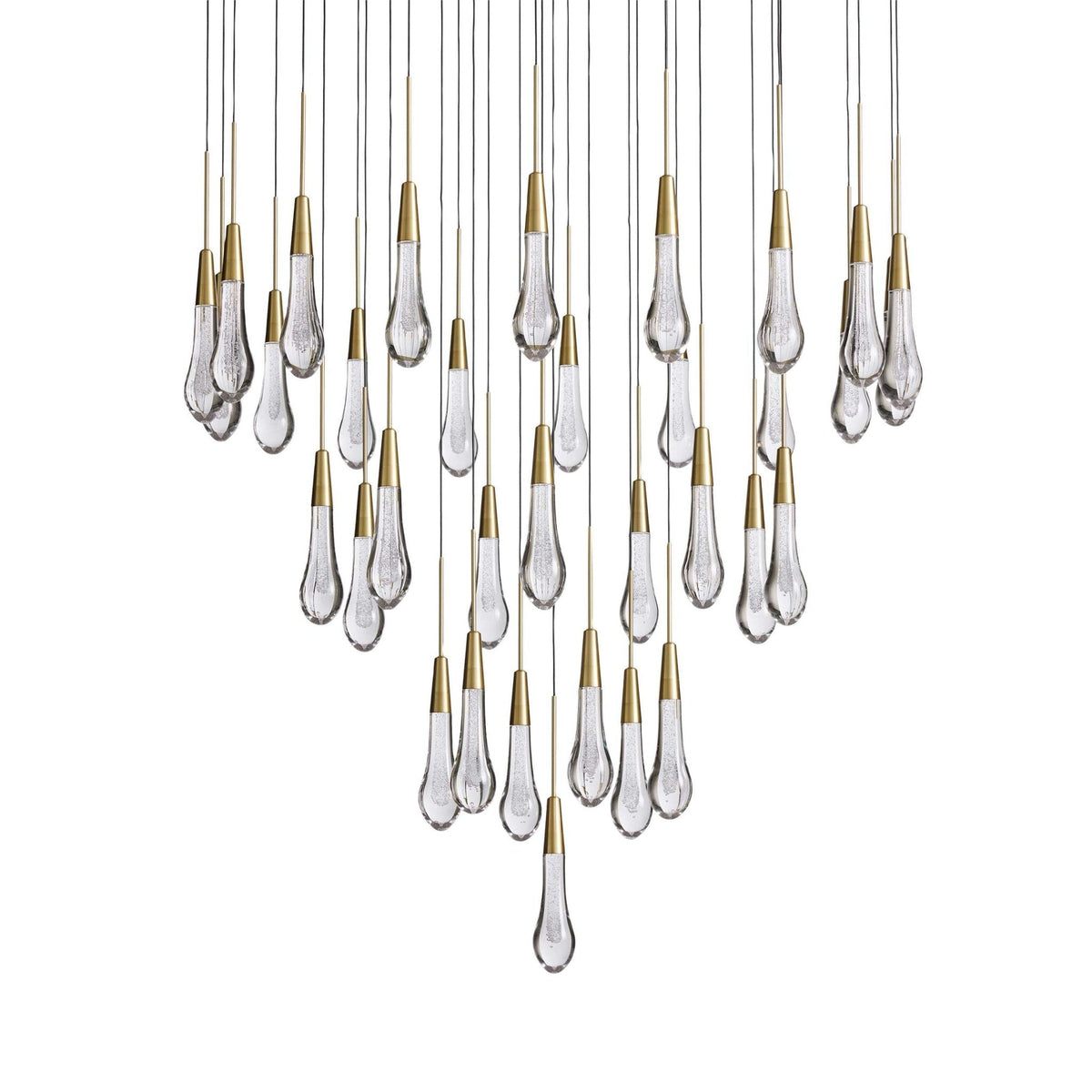 Soltaire Modern 17'' 24'' 36'' 58'' Round Chandelier Lighting - cyranlamps