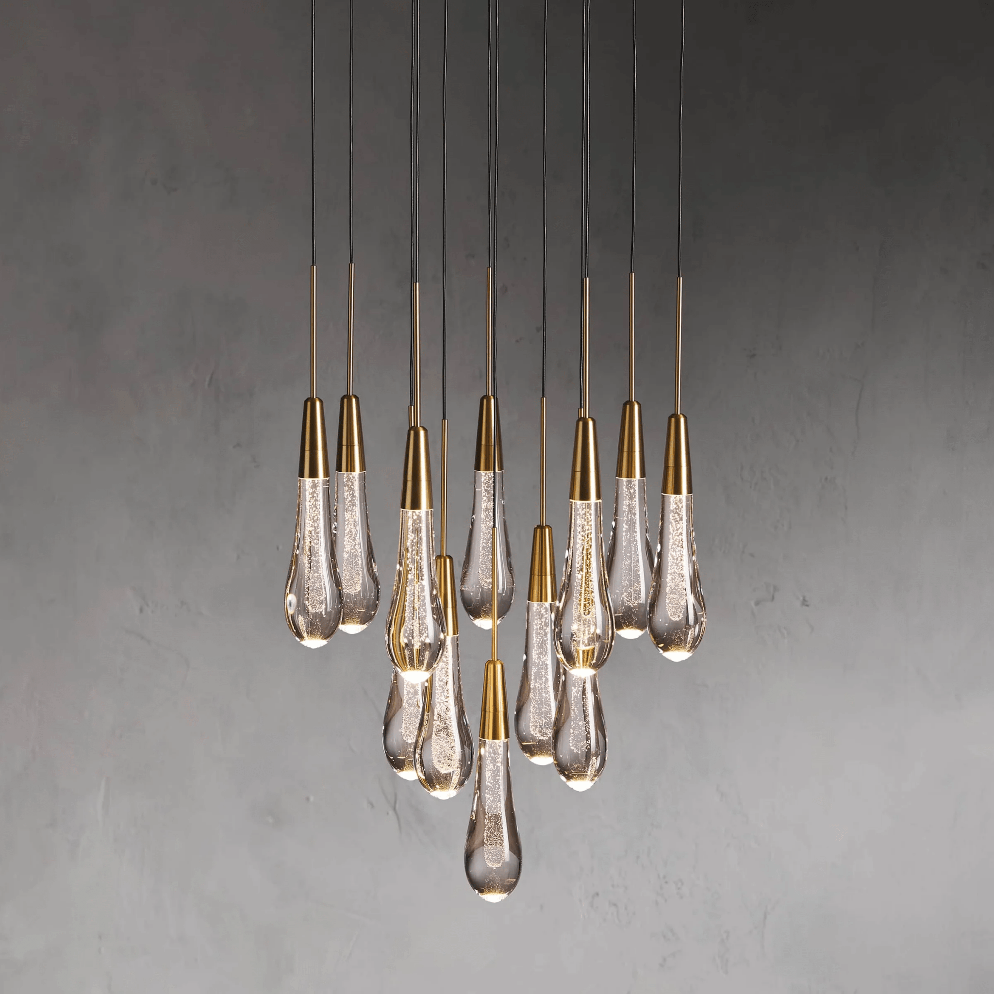 Soltaire Round Chandelier 17" 24" 36“ 58“ - cyranlamps