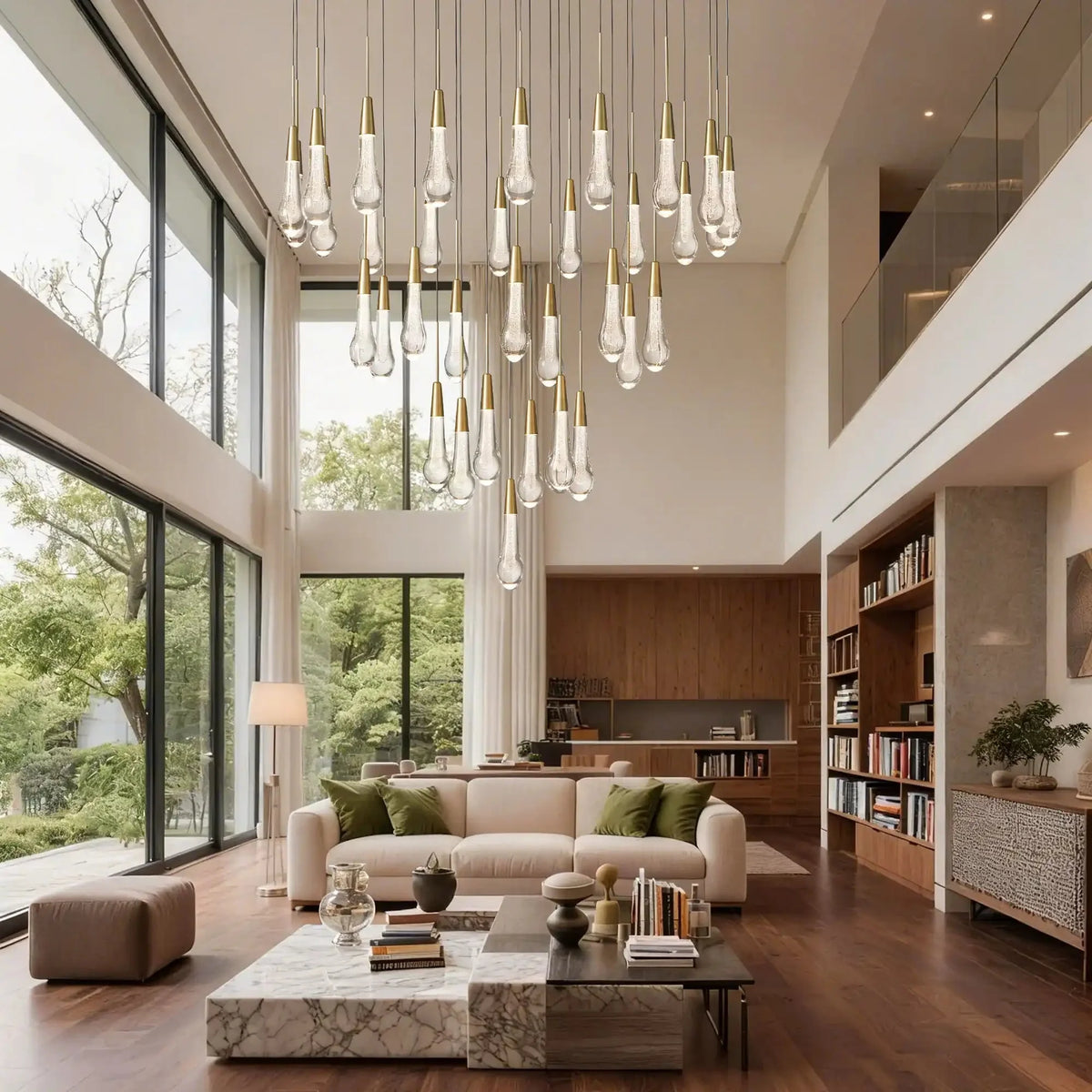Soltaire Round Chandelier 17" 24" 36“ 58“ - cyranlamps