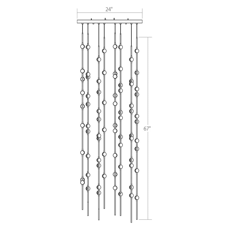 Sonne Constellation 22in Wide Beaded LED Chandelier - cyranlamps