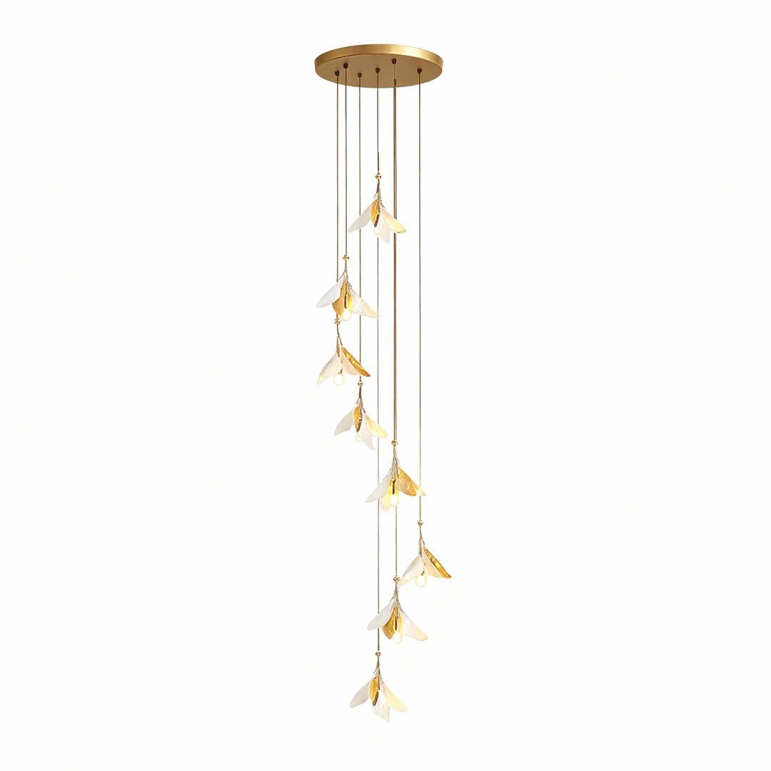 Staircase Chandelier Ideas Art Ceramic Flower Ceiling Light - Cyran Lamps