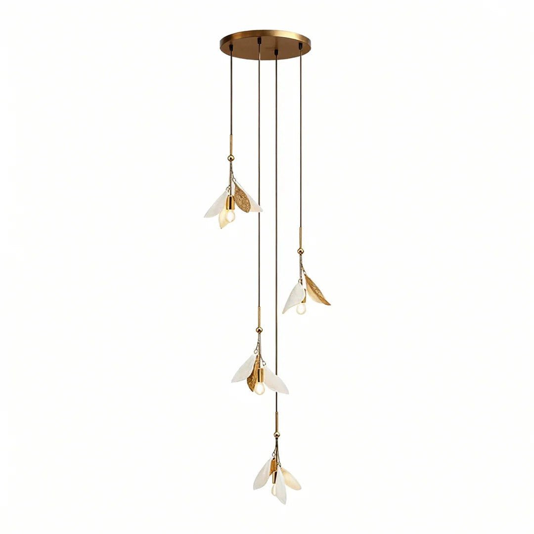 Staircase Chandelier Ideas Art Ceramic Flower Ceiling Light - Cyran Lamps