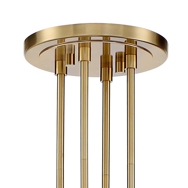 Stiffel Ennis 48" Wide Antique Brass 12-Light Ring Chandelier - cyranlighting