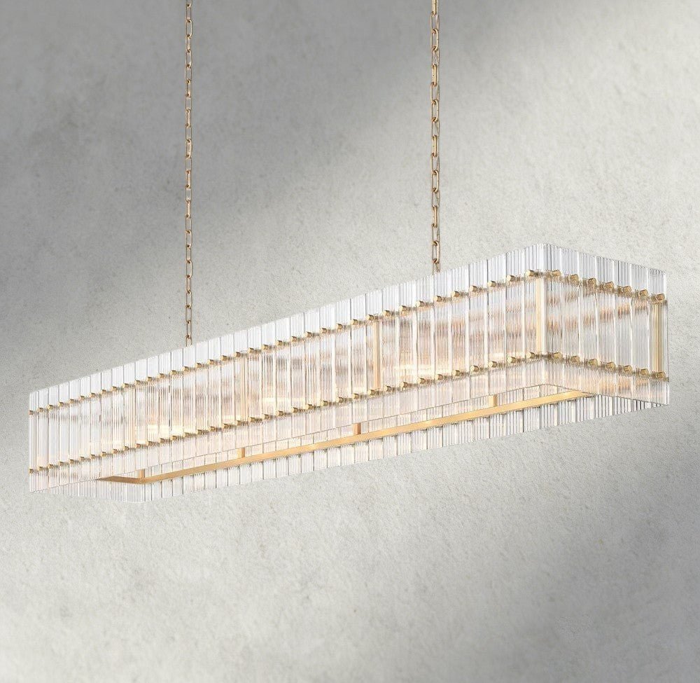 Sun Merca Rectangular Chandelier 54", 72" - Cyran Lamps