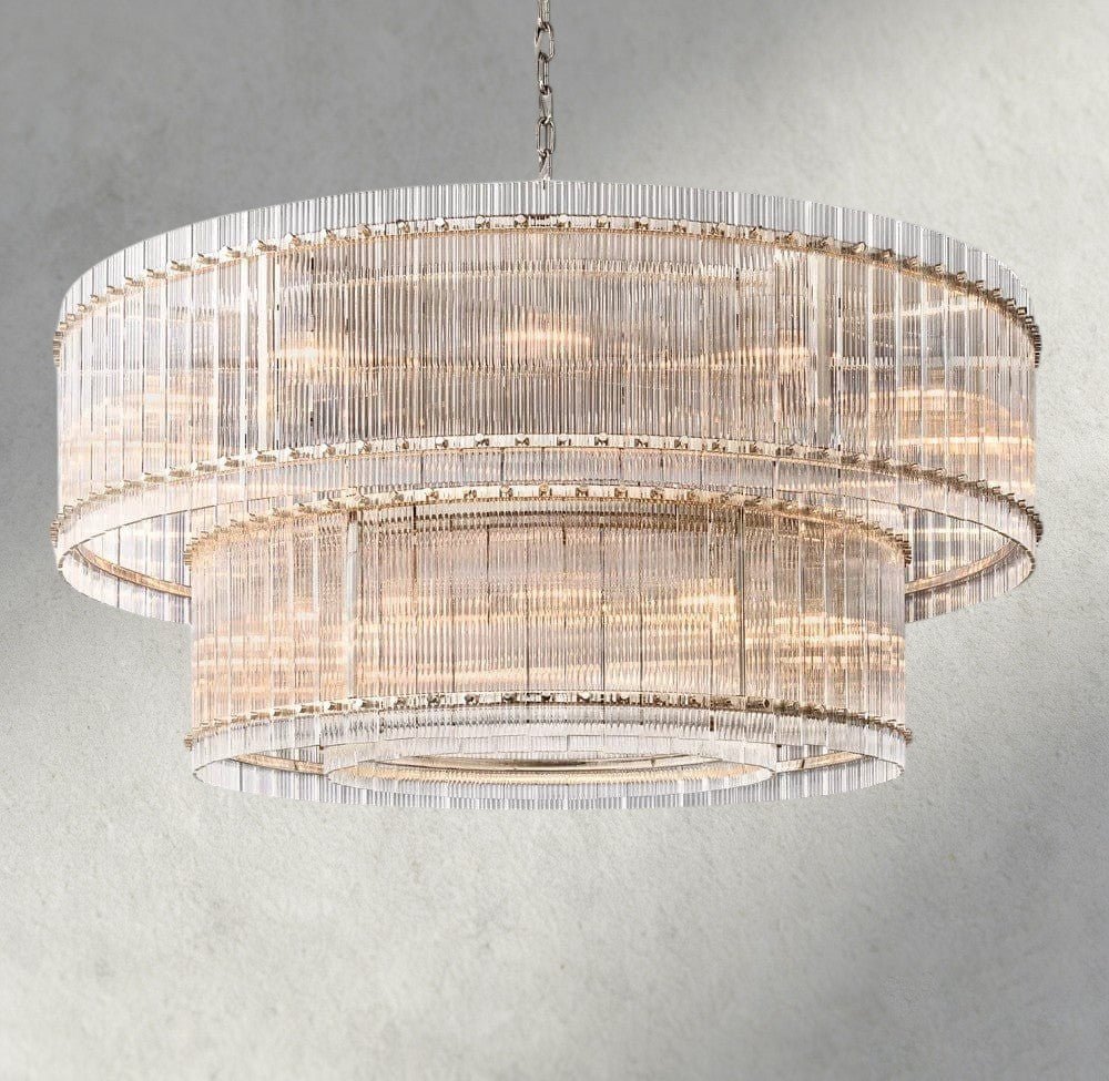 Sun Merca Two - Tier Round Chandelier 22", 37", 48", 60" - Cyran Lamps