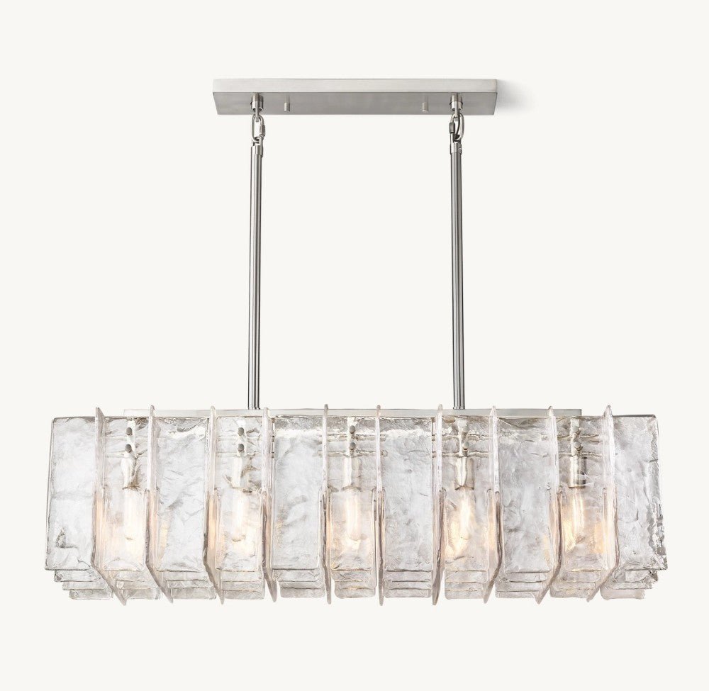 Trama Rectangular Chandelier 49" - Cyran Lamps