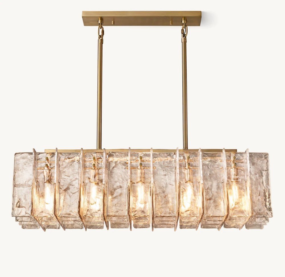 Trama Rectangular Chandelier 49" - Cyran Lamps
