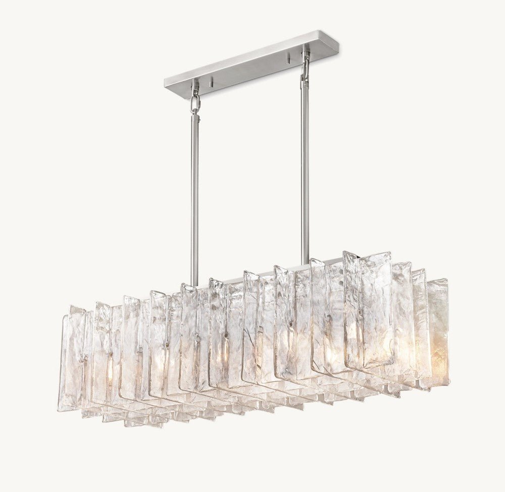 Trama Rectangular Chandelier 49" - Cyran Lamps