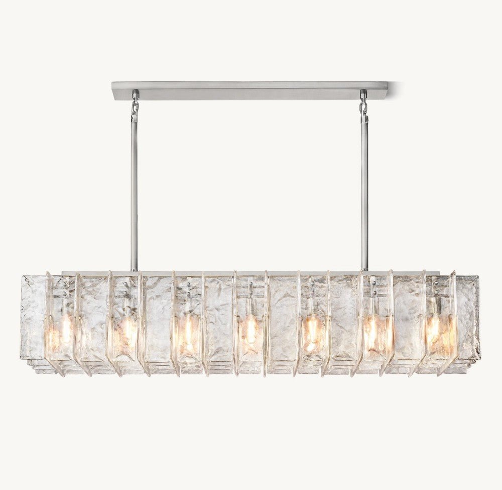 Trama Rectangular Chandelier 67" - Cyran Lamps