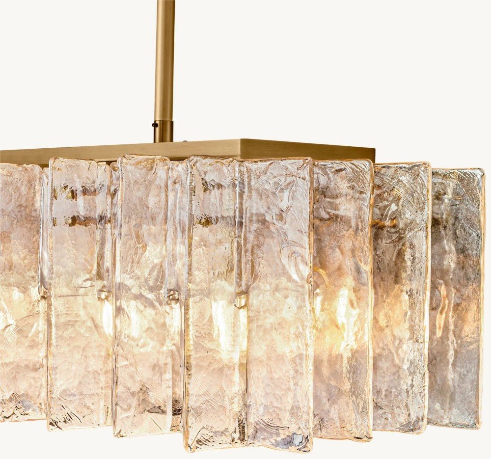 Trama Rectangular Chandelier 67" - Cyran Lamps