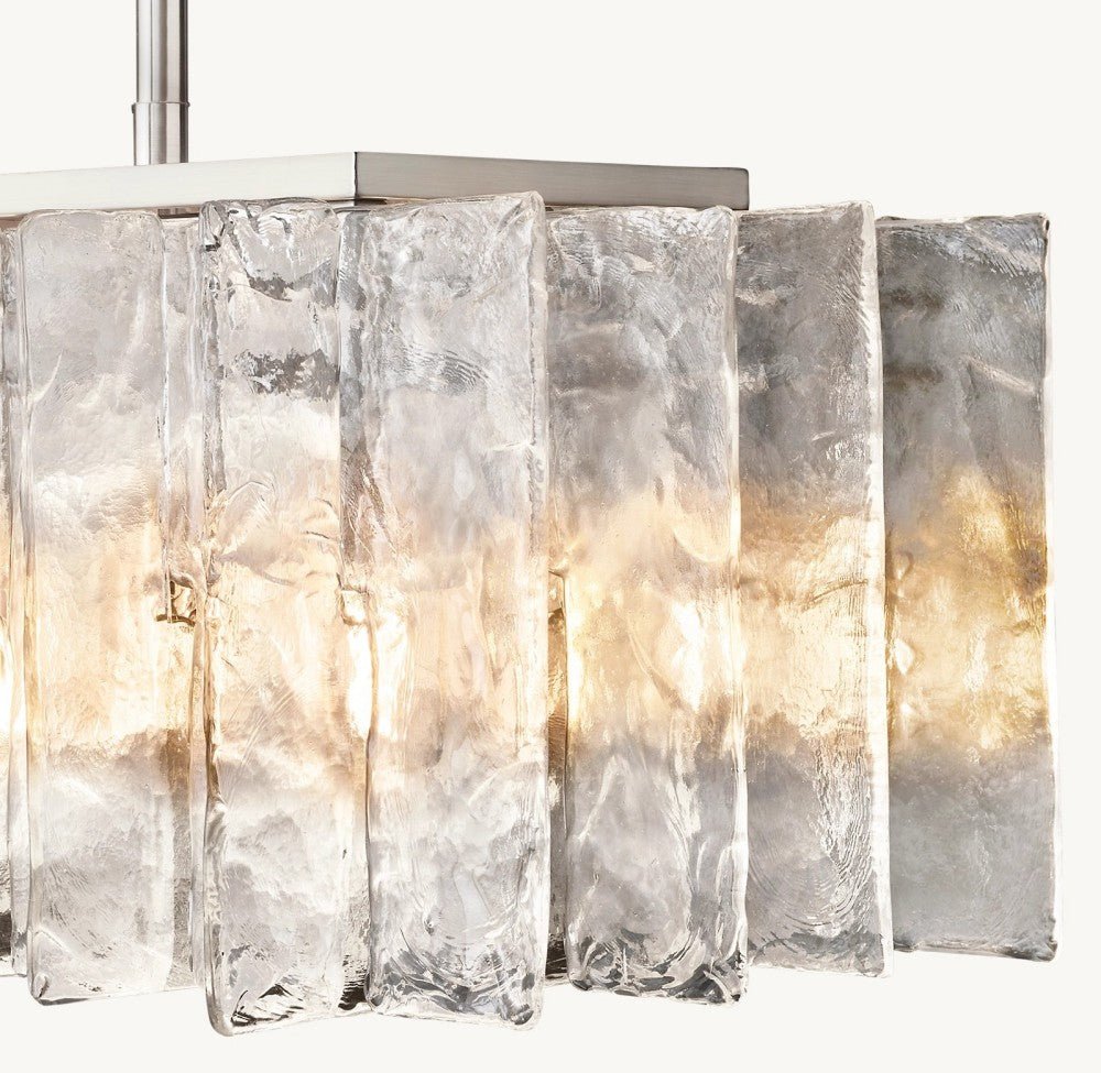 Trama Rectangular Chandelier 67" - Cyran Lamps