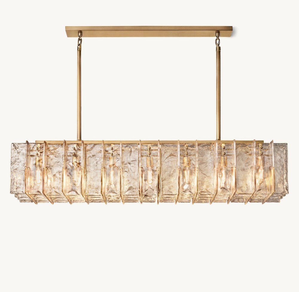 Trama Rectangular Chandelier 67" - Cyran Lamps