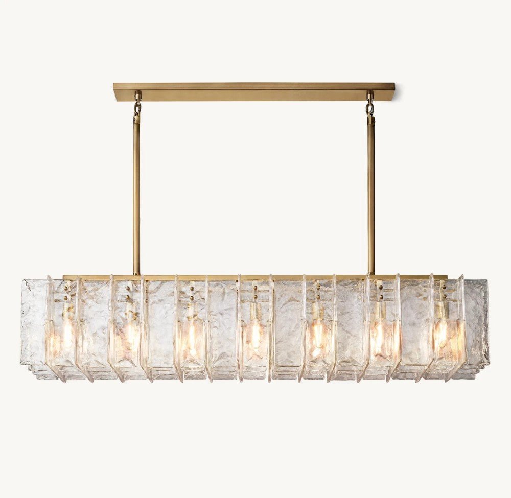 Trama Rectangular Chandelier 67" - Cyran Lamps