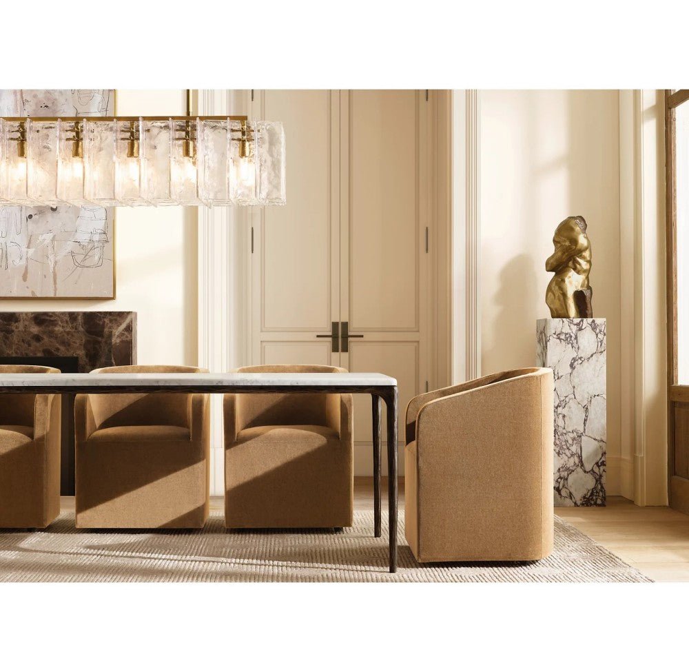 Trama Rectangular Chandelier 67" - Cyran Lamps
