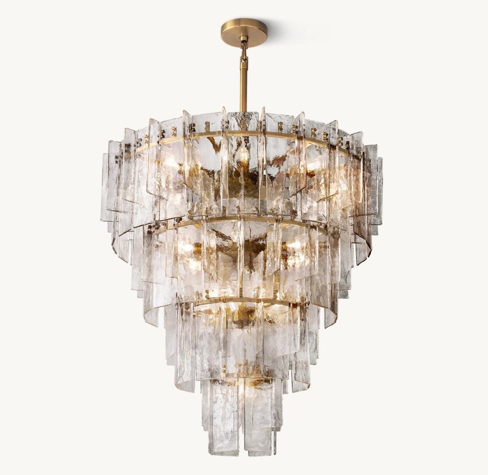 Trama Tiered Round Chandelier 47" - Cyran Lamps