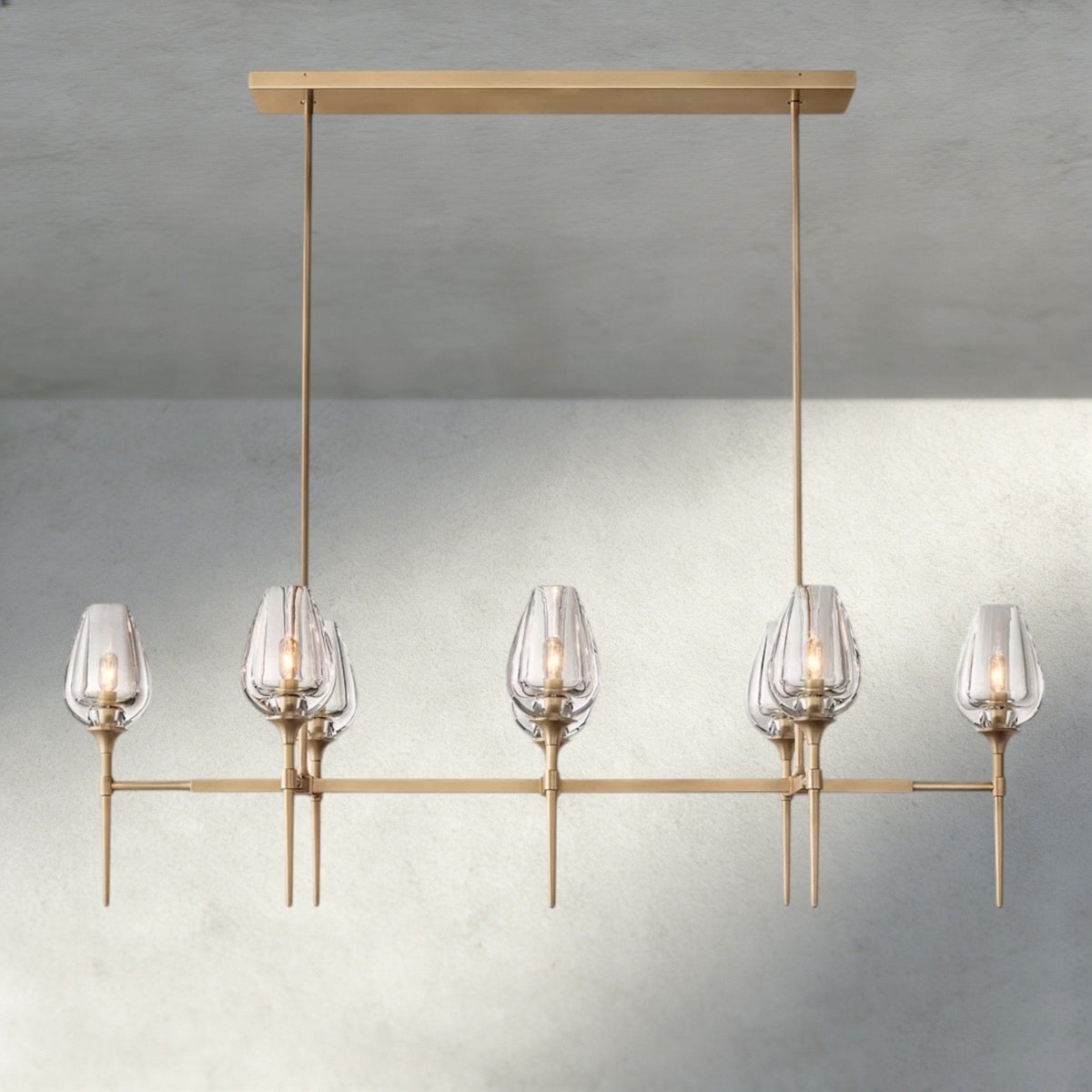 Tulip Linear Chandelier 52", 65" - cyranlighting