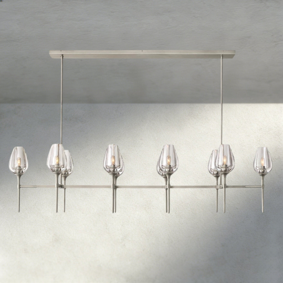 Tulip Linear Chandelier 52", 65" - cyranlighting