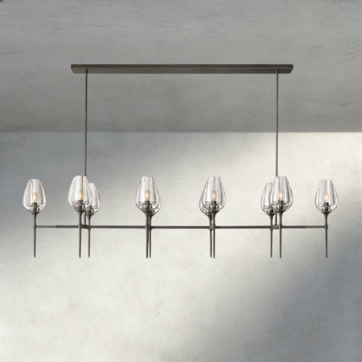 Tulip Linear Chandelier 52", 65" - cyranlighting