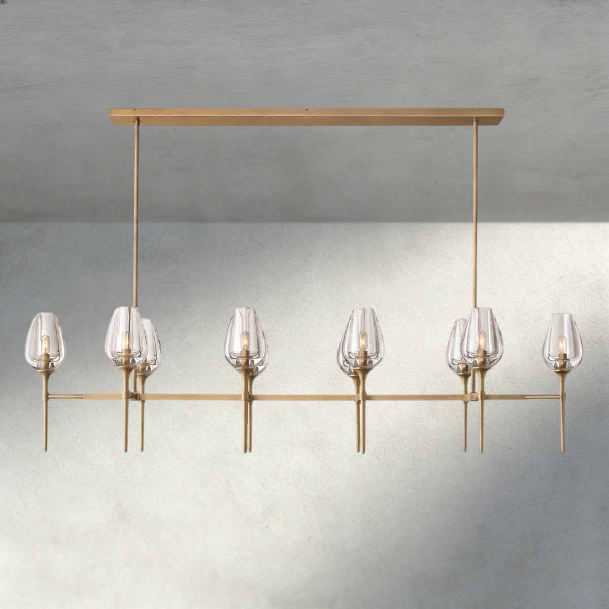 Tulip Linear Chandelier 52", 65" - cyranlighting