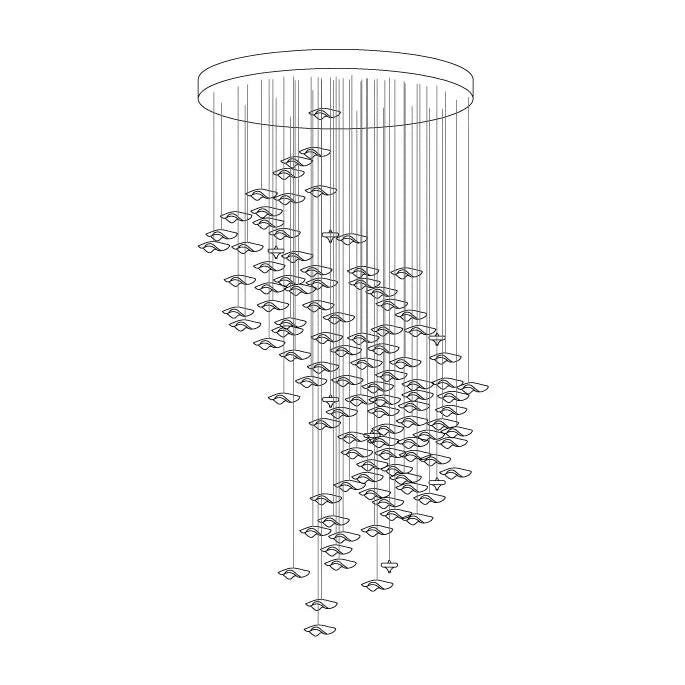 Veloria Fluid Chandelier - cyranlamps