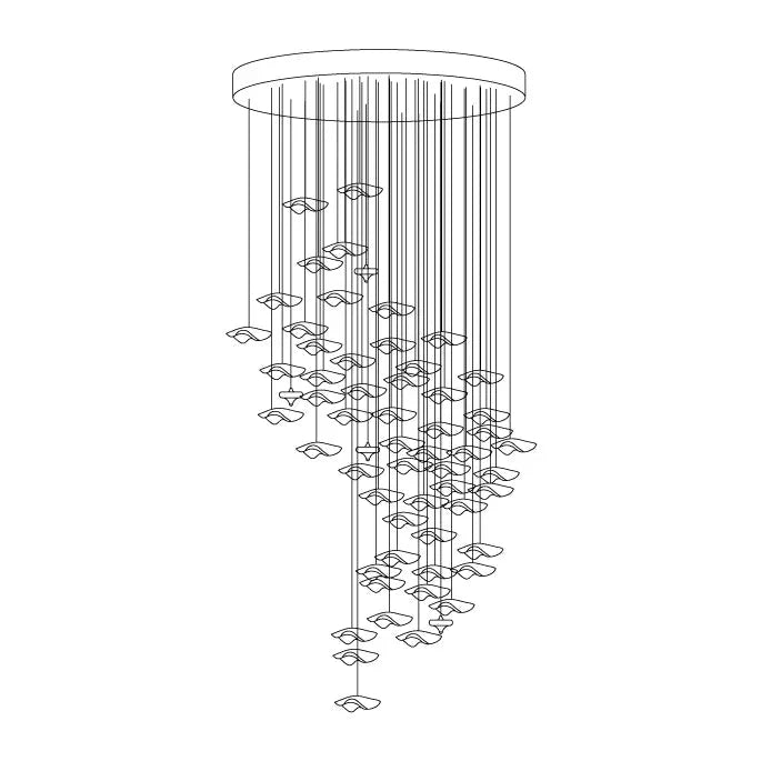 Veloria Fluid Chandelier - cyranlamps