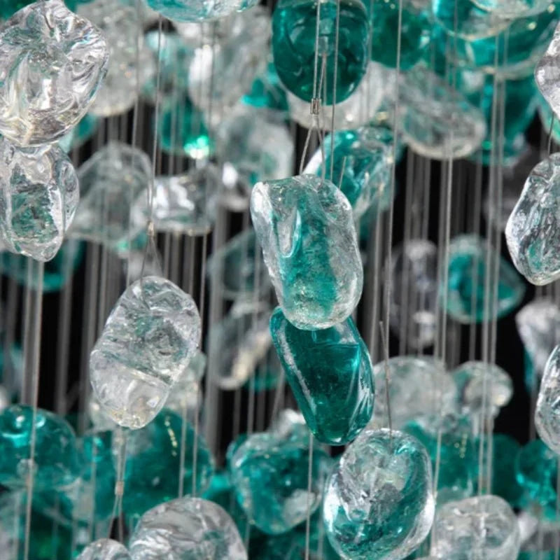 Verde Crystal Foyer Chandelier - cyranlamps