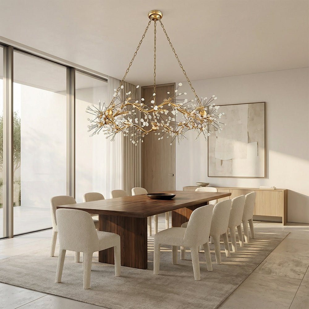 Waving Twelve - Light Quartz Chandelier - Cyran Lamps