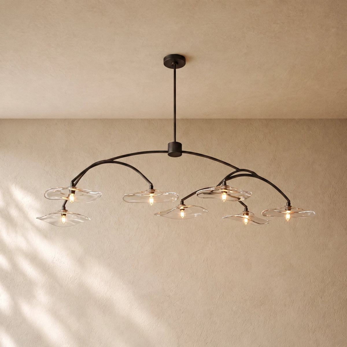 LILY GLASS ROUND CHANDELIER