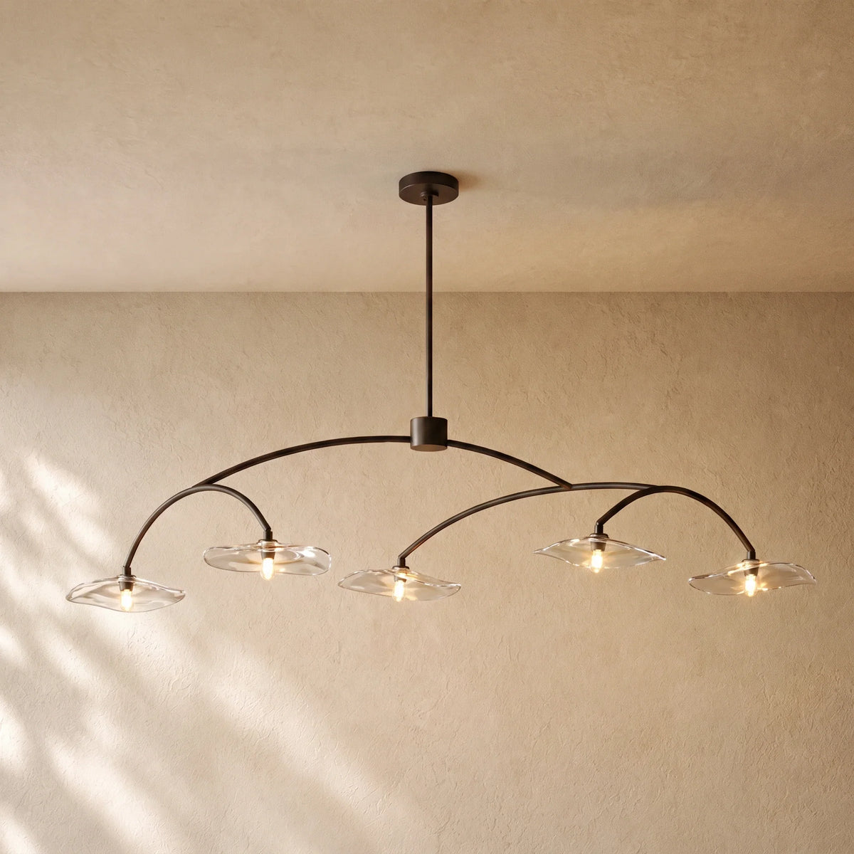 LILY GLASS LINEAR CHANDELIER