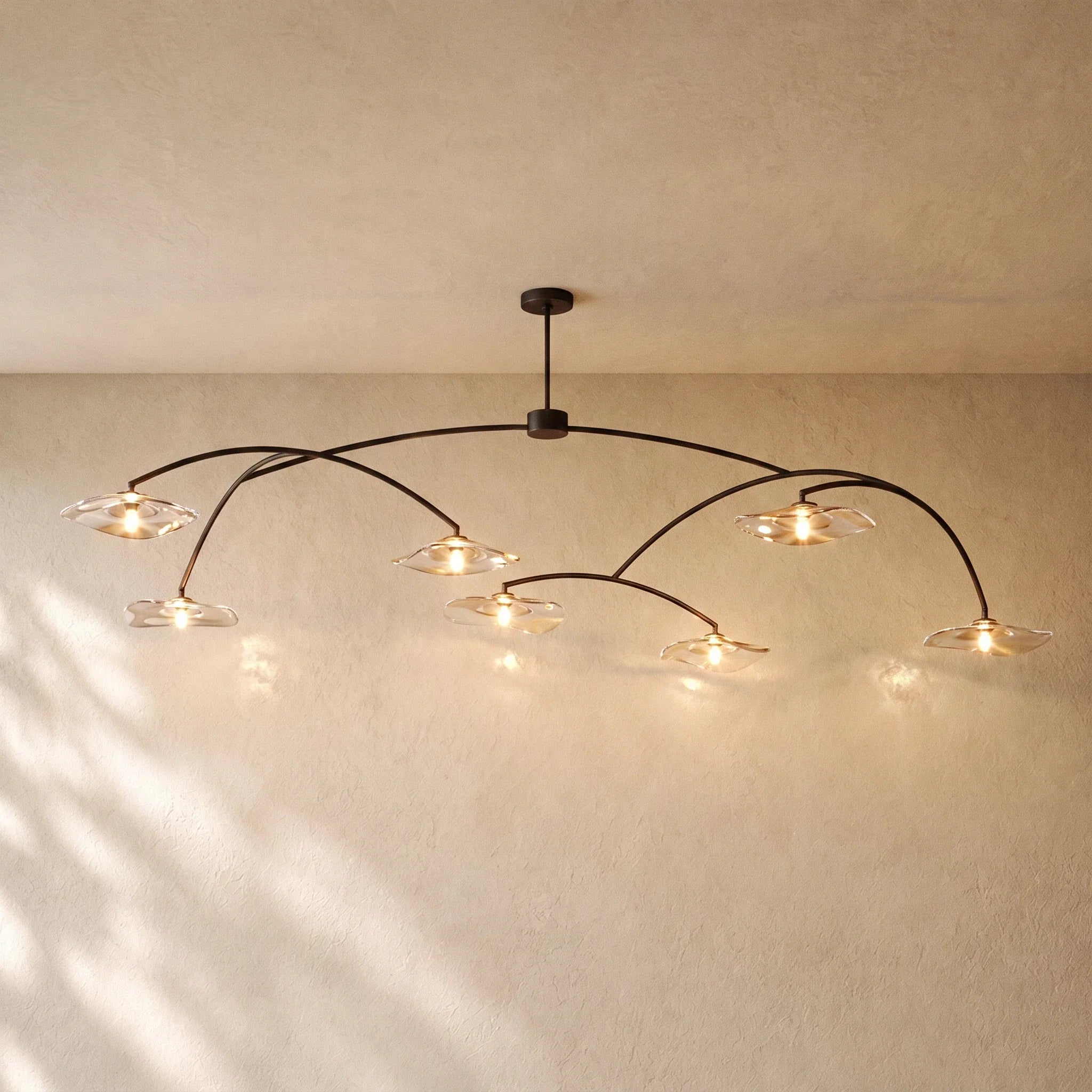 LILY GLASS ROUND CHANDELIER