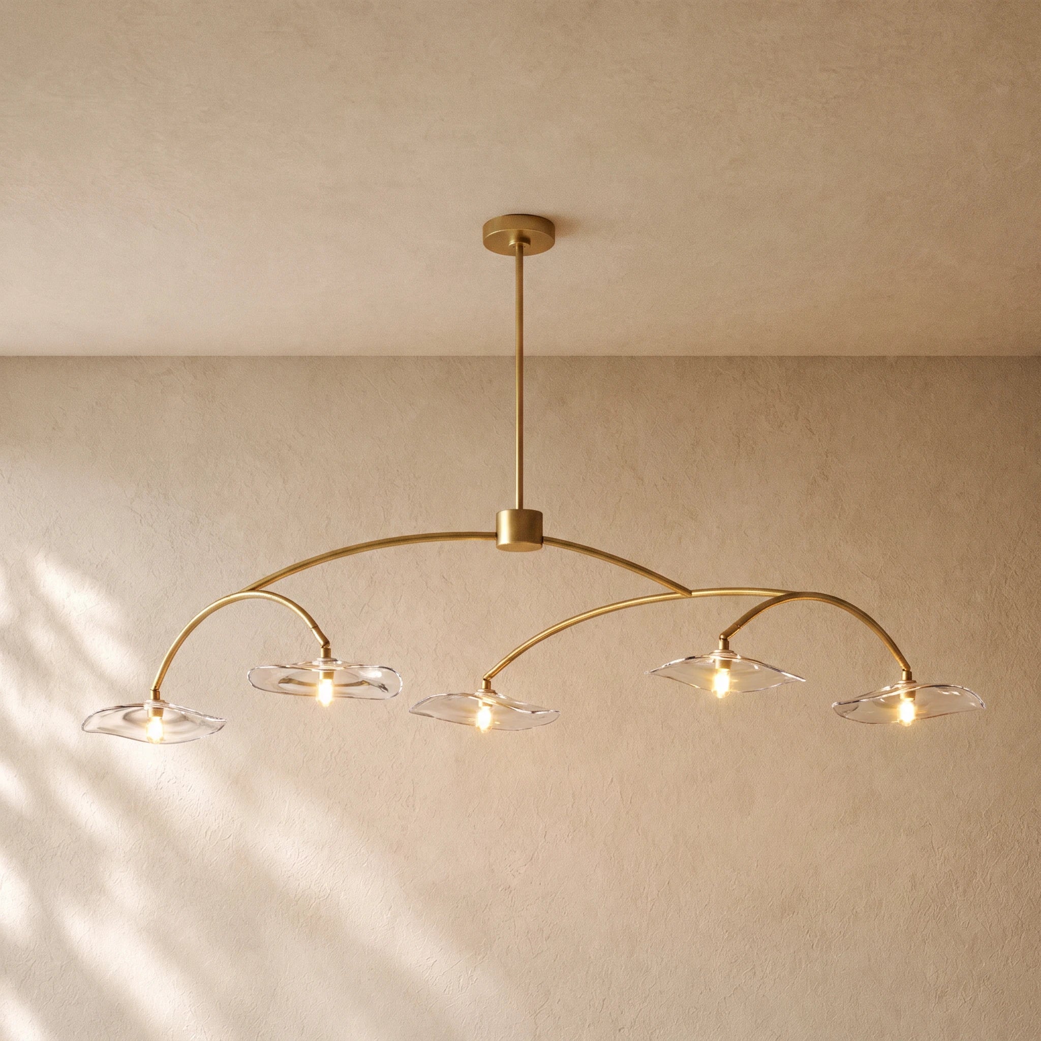 LILY GLASS LINEAR CHANDELIER