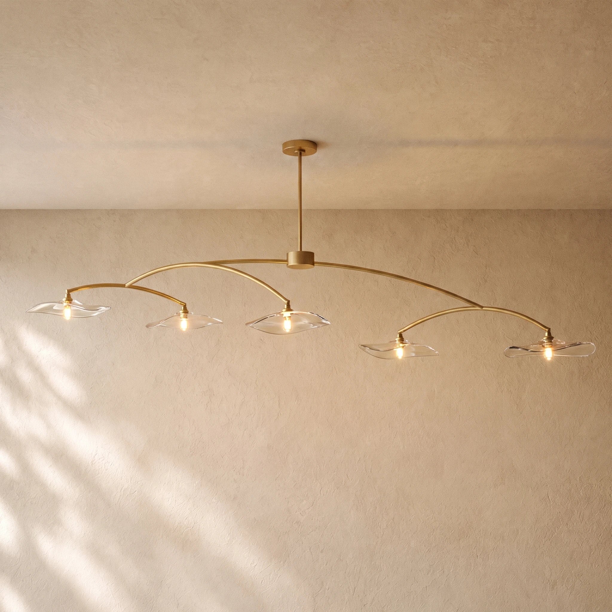 LILY GLASS LINEAR CHANDELIER