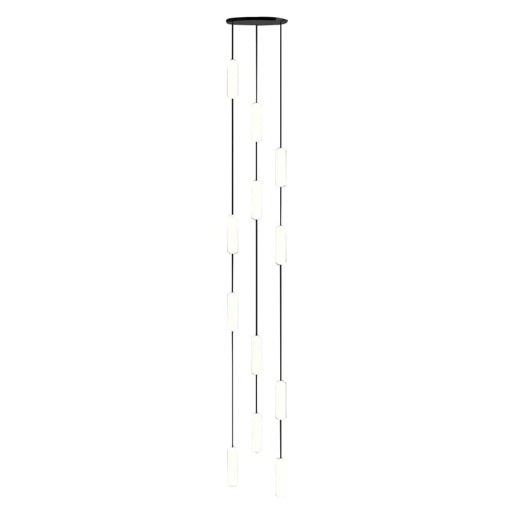 White Long Tube Multi Light Staircase Chandelier - Cyran Lamps
