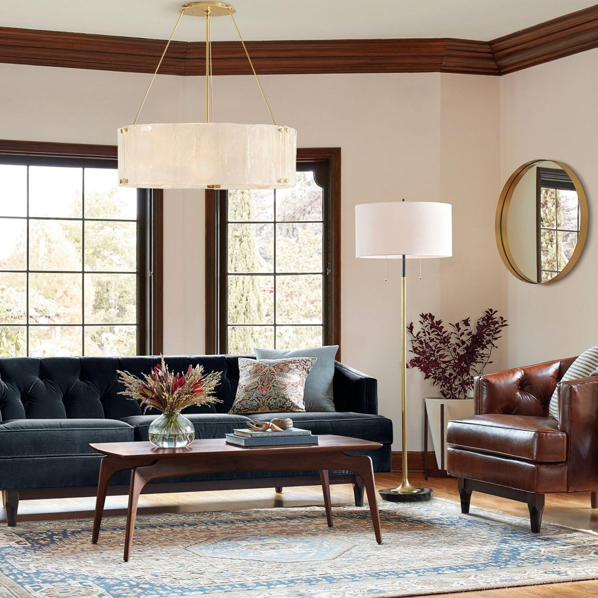 Willamette Round Crystal Chandelier - Cyran Lamps
