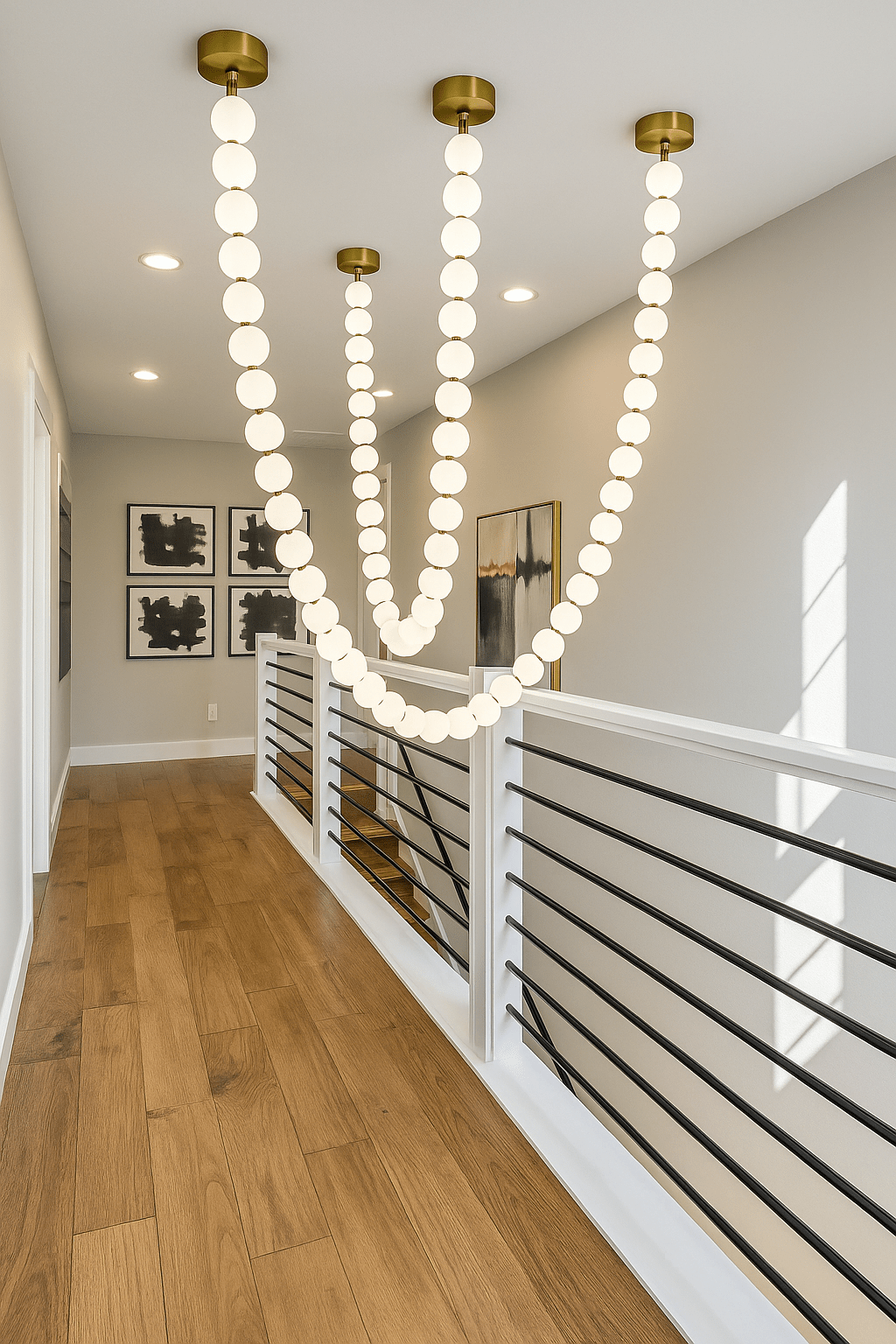 X - Pearl Necklace Chandelier - cyranlamps