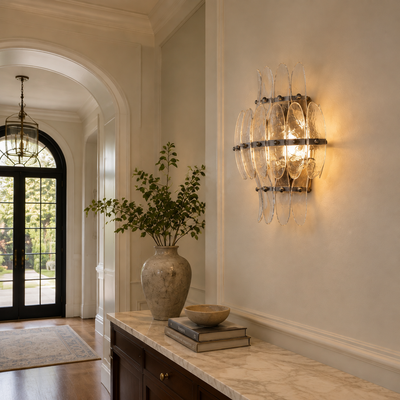 Ameliano  Glass Sconce 16"