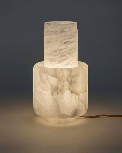 3 Ways Switch Dimmable Conial Alabaster Table Lamp 12in for bedroom