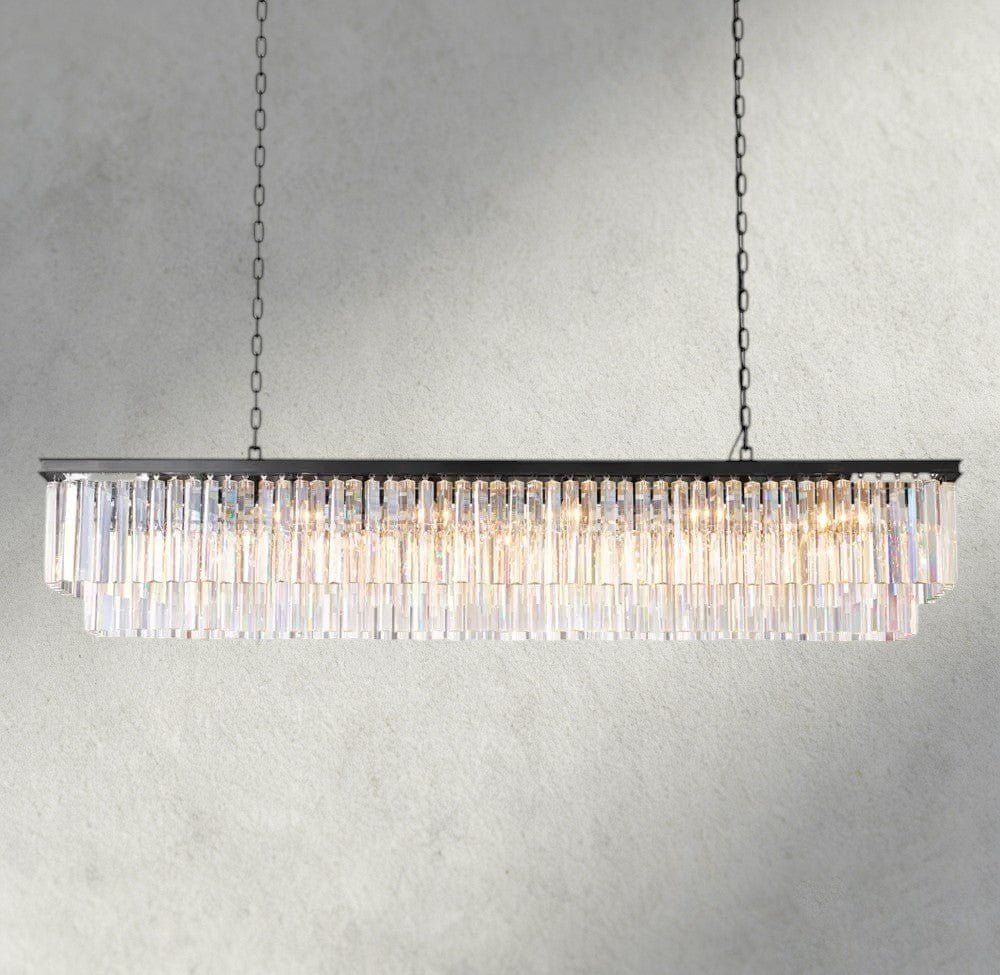1920S Rectangular Chandelier 40", 49", 59" - cyranlighting
