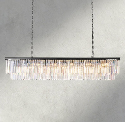 1920S Rectangular Chandelier 40", 49", 59" - cyranlighting