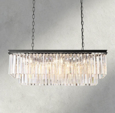 1920S Rectangular Chandelier 40", 49", 59" - cyranlighting
